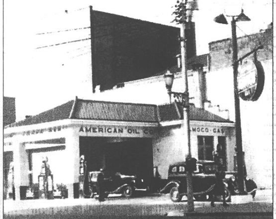 Historical photo of Downtown Goldsboro gas station