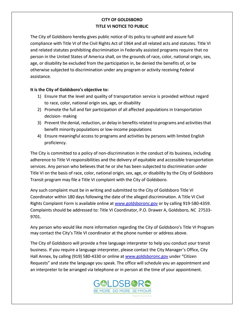 Community Relations City Of Goldsboro