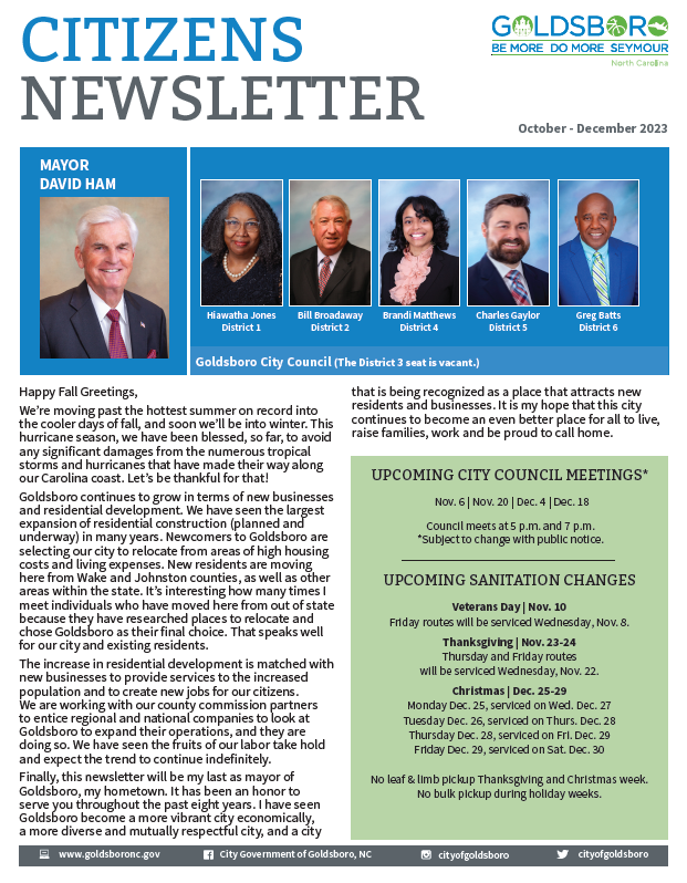 Goldsboro Citizens’ Newsletter