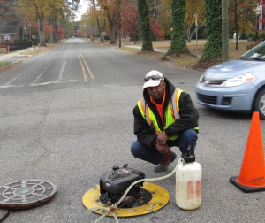 Working Near Manhole